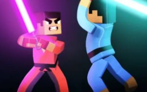 3D Block Gladiator: Sword Draw