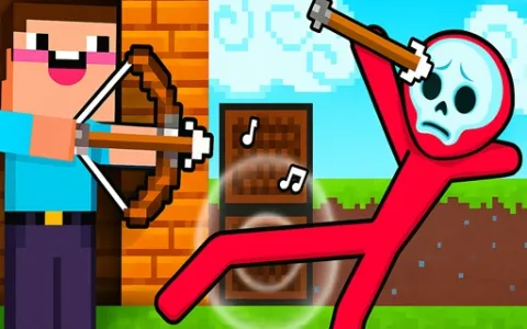 Noob archer vs Stickman Zombie: zombie shooter