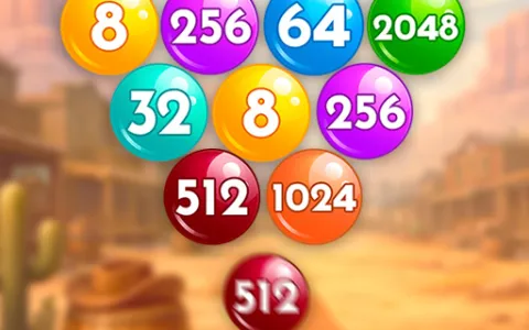 Number Bubble Shooter Wild West
