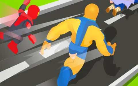 Superhero Transform Change Race