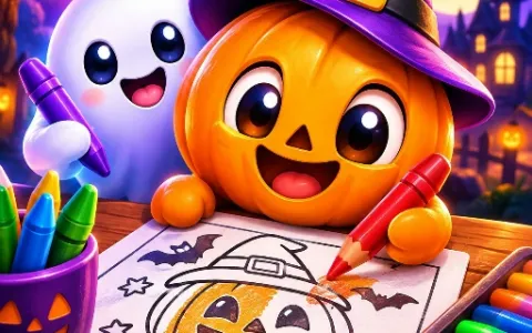 Easy Halloween Coloring Quest