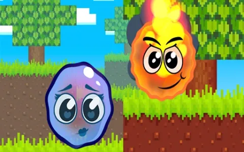 Fire Ball and Water Ball: Parkour Love Balls
