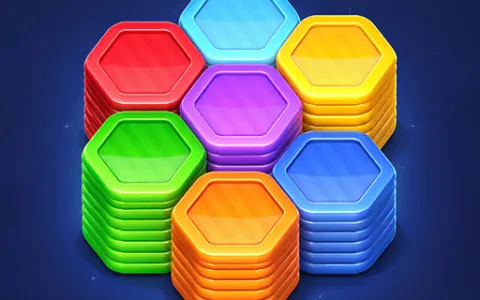 Hexa Color Stack Game