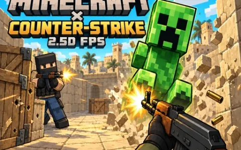 Minecraft × Counter Strike: 2.5D FPS